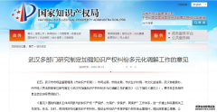 武汉多部门研究制定加强知识产权纠纷多元化调